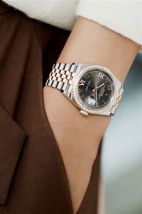 rolex mid size ladies watches|36 mm rolex on woman.